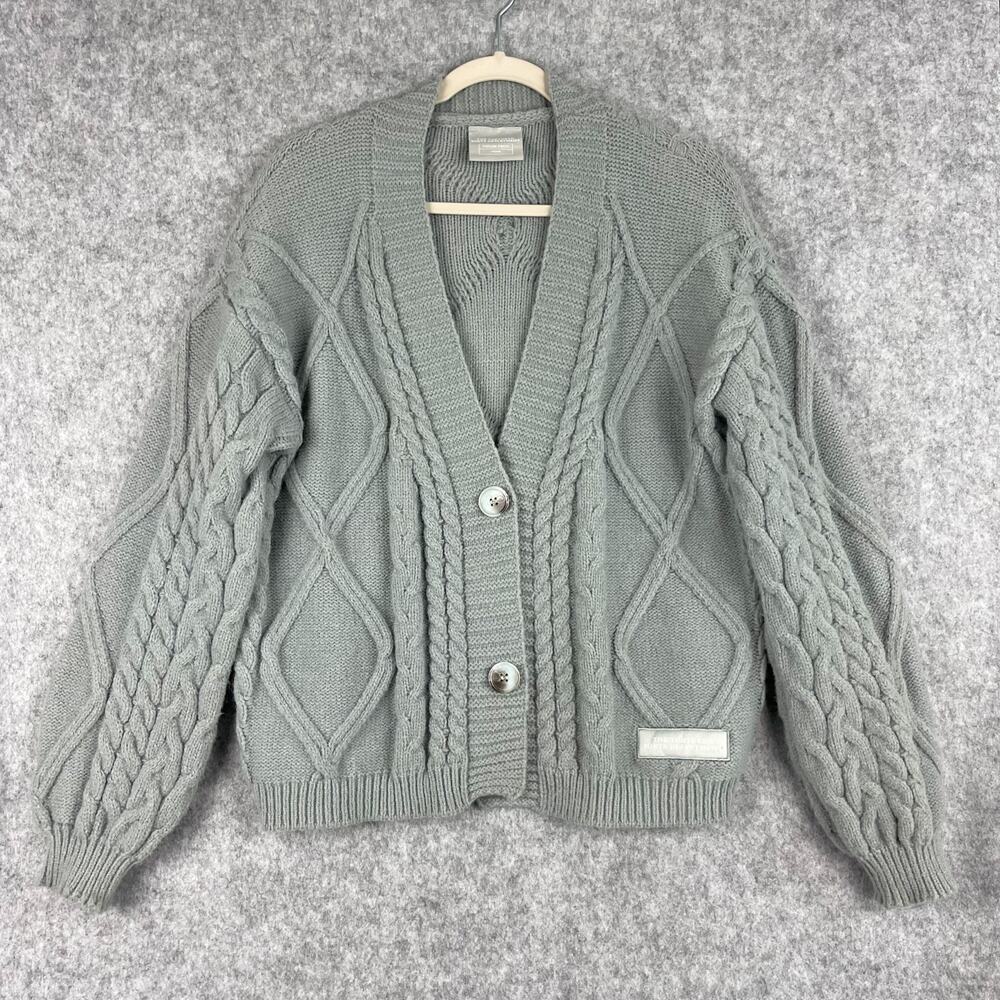 Taylor Swift The Tortured Poets Department Cardigan Sweater Womens XS Small Gray